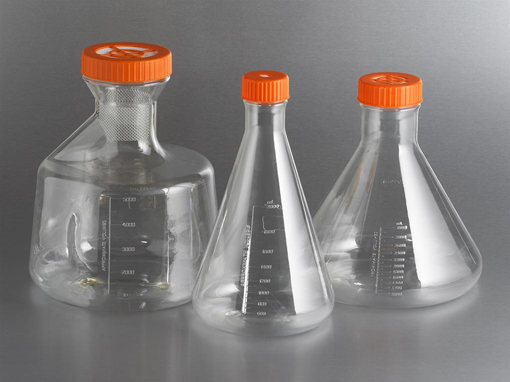 2L PETG ERLENMEYER SHAKE FLASK PLAIN BOTTOM Worldwide Life Sciences